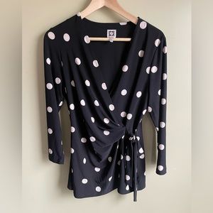 Anne Klein Faux Wrap Top